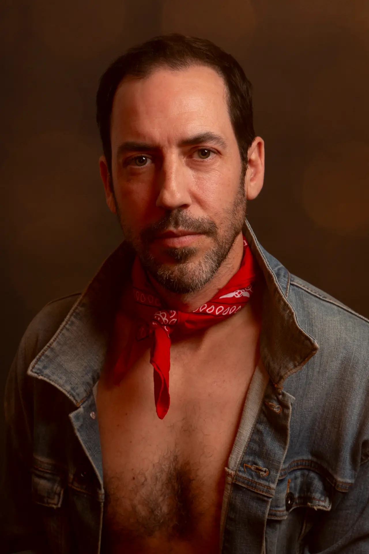 Studio portrait, denim
